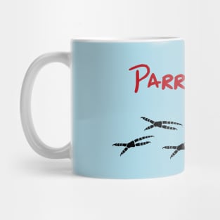 Parrot Mom with Footprints Mug